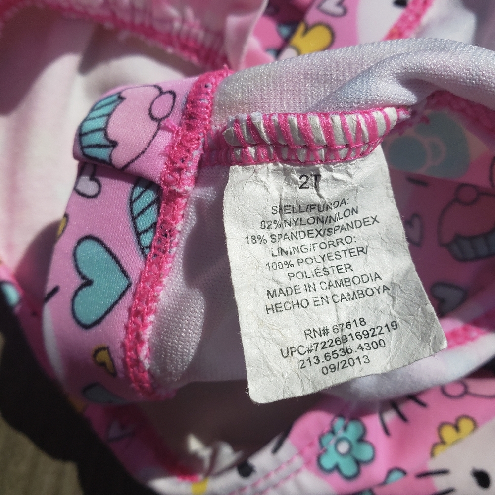 Hello Kitty Pink and Blue Ruffled Bikini - Picture 4 of 5